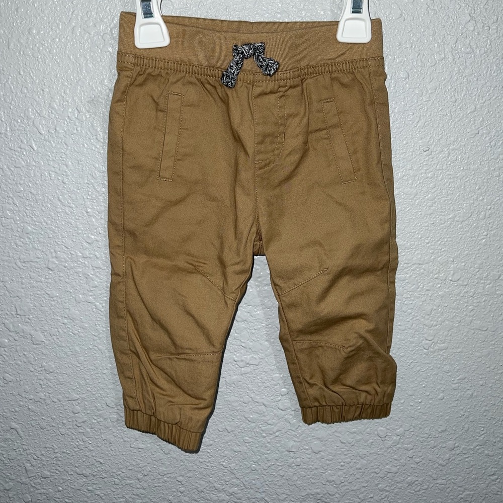 Cat & Jack khaki joggers , size 3-6M